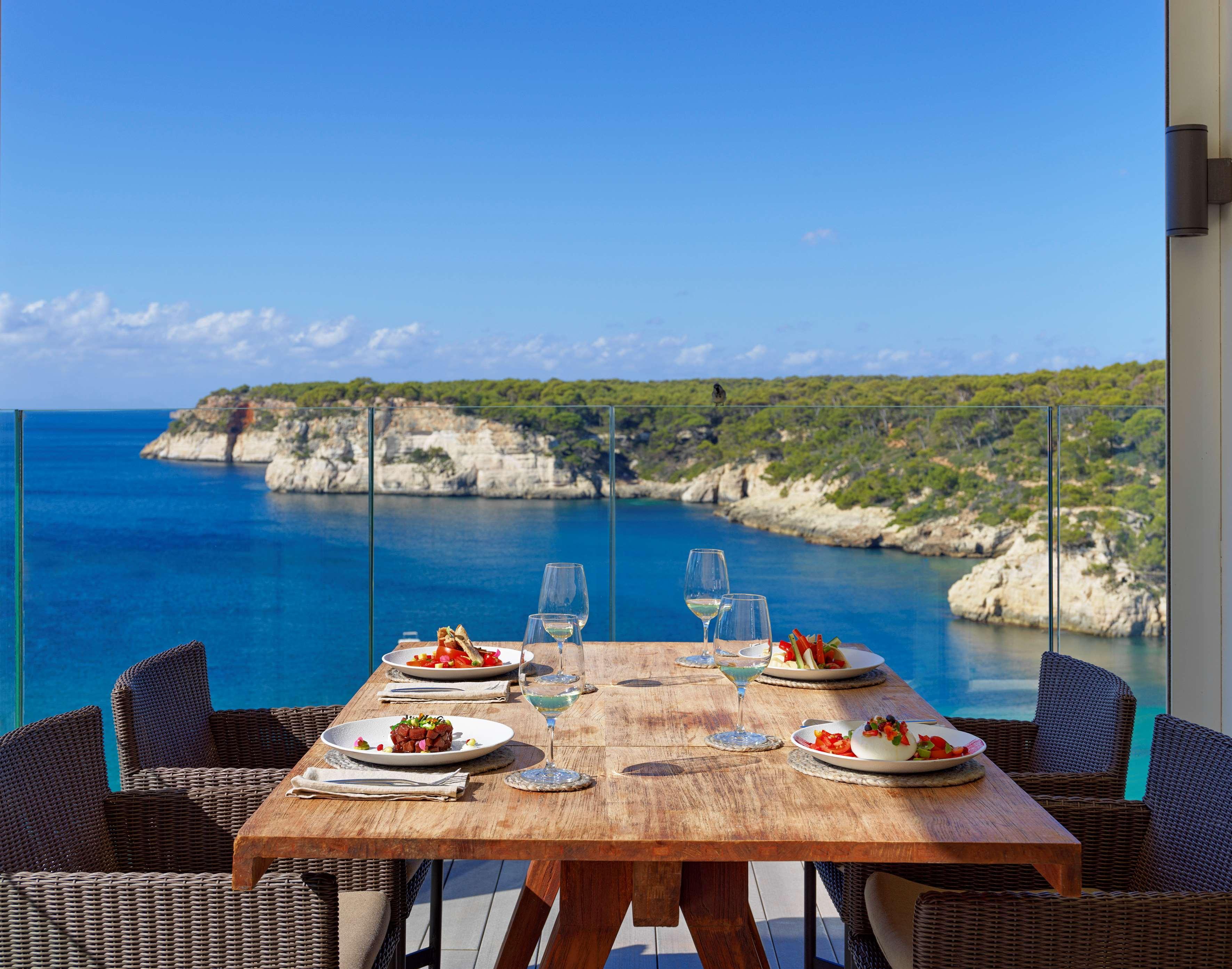 Melia Cala Galdana Hotel Cala Galdana  Exterior foto View from the restaurant